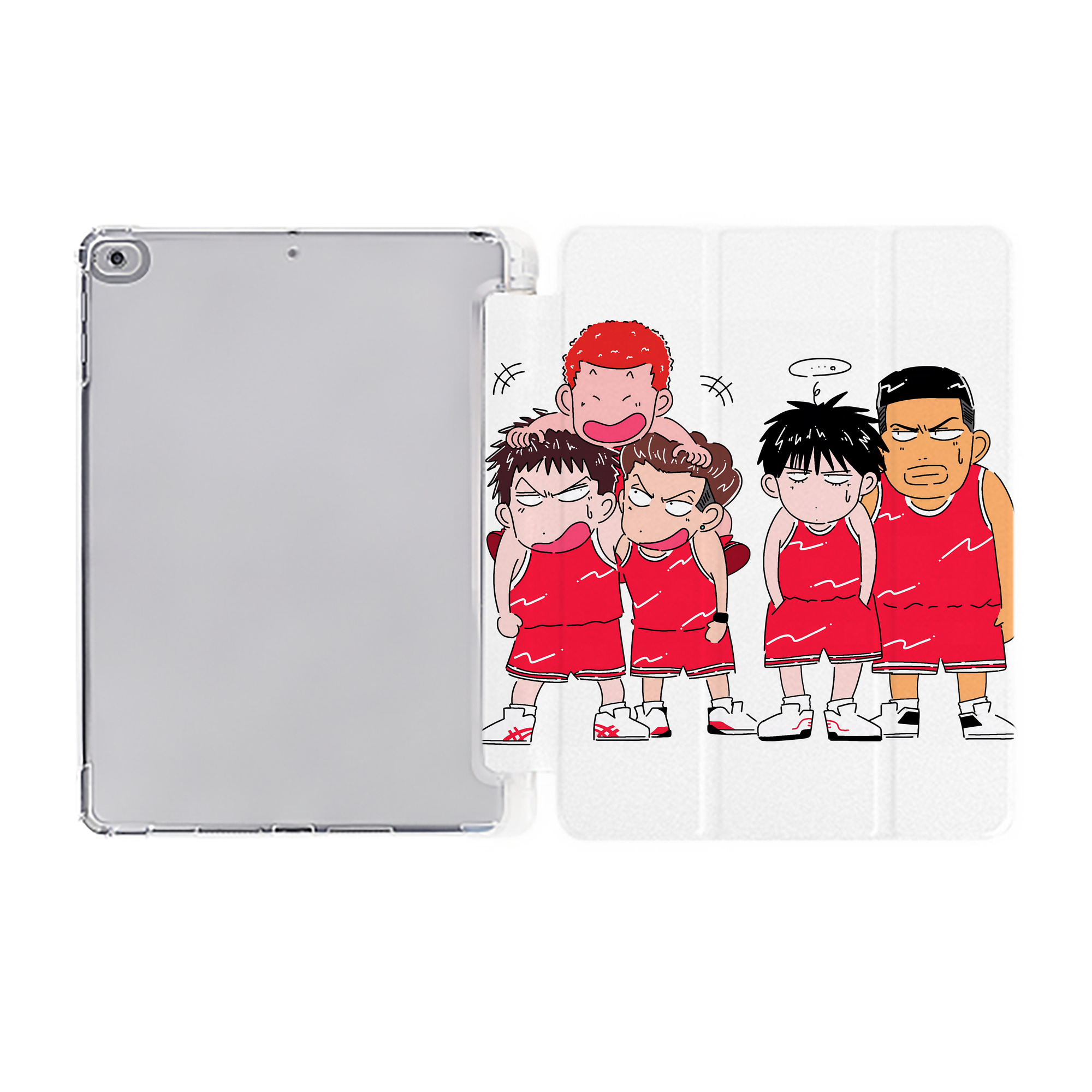 （画像用） SLAM DUNK／スラムダンク IPad ケース ペン収納付き 三つ折りスタンド PUレザー×シリコン 対応機種9.5/10.5/10.9インチ